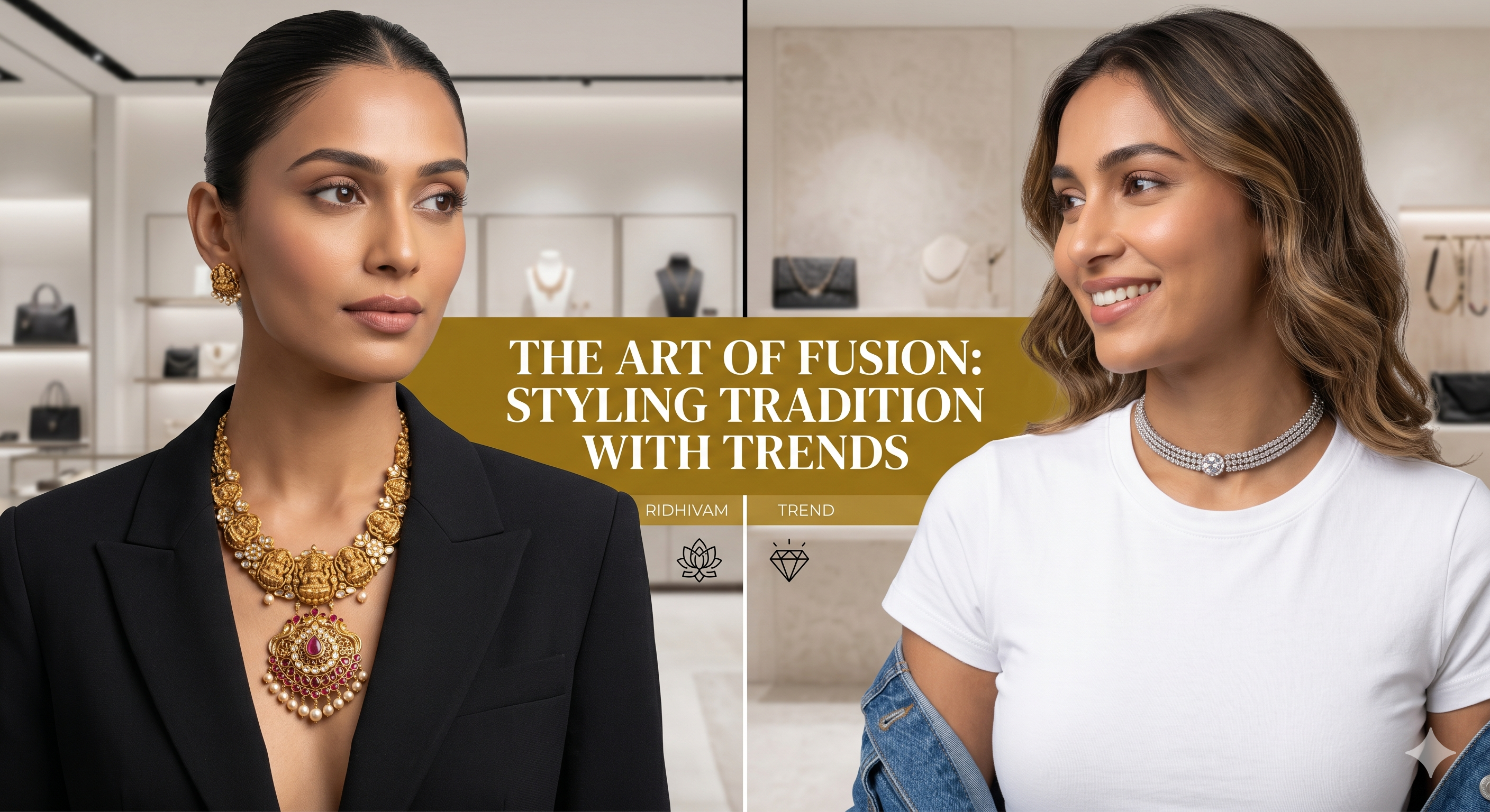 The Art of Fusion: How to Style Your Traditional Ridhivam Jewelry with Western Outfits