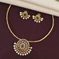 Antique Gold Hasli Collar Necklace with Sunburst Pendant