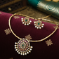 Antique Gold Hasli Collar Necklace with Sunburst Pendant