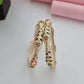 18K Gold Plated Hand-Painted Meenakari Wavy Floral Stone Bangles (1 Pair - Set of 2 for Both Hands)