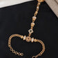 Gold Antique Haath Phool/ Haath Pocho For Women ( PACK OF 2 )