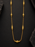 Ridhivam 18K Gold-Plated Anti-Tarnish Beaded Station Neck Chain | Premium Demi-Fine Jewelry