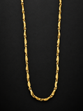 Ridhivam 18K Gold-Plated Anti-Tarnish Faceted Geometric Link Neck Chain | Premium Demi-Fine Jewelry