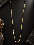 Ridhivam 18K Gold-Plated Anti-Tarnish Beaded Bar Station Neck Chain | Premium Demi-Fine Jewelry