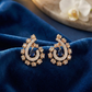 Rose Gold-Tone Sapphire Blue & Baguette CZ Pendant Set