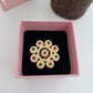 Royal Heritage Ruby & Emerald Seed Pearl Statement Ring