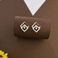 Delicate Square Diamond Pendant Set