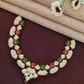 Traditional Seed Pearl Collar Necklace Set with Matching Earrings
