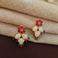 Traditional Seed Pearl Collar Necklace Set with Matching Earrings