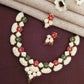 Traditional Seed Pearl Collar Necklace Set with Matching Earrings