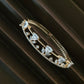 Modern Floating Diamond-Look Floral Bracelet