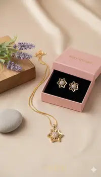 Flower Design Delicate pendant Set