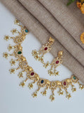 The Navratna Elegance Elephant Necklace Set