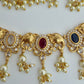 The Navratna Elegance Elephant Necklace Set