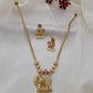 Gold-Tone Elephant Pendant & Snake Chain Set