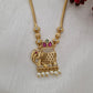 Gold-Tone Elephant Pendant & Snake Chain Set
