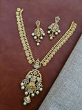 Temple Gold Lakshmi Pendant & Coin Chain Set