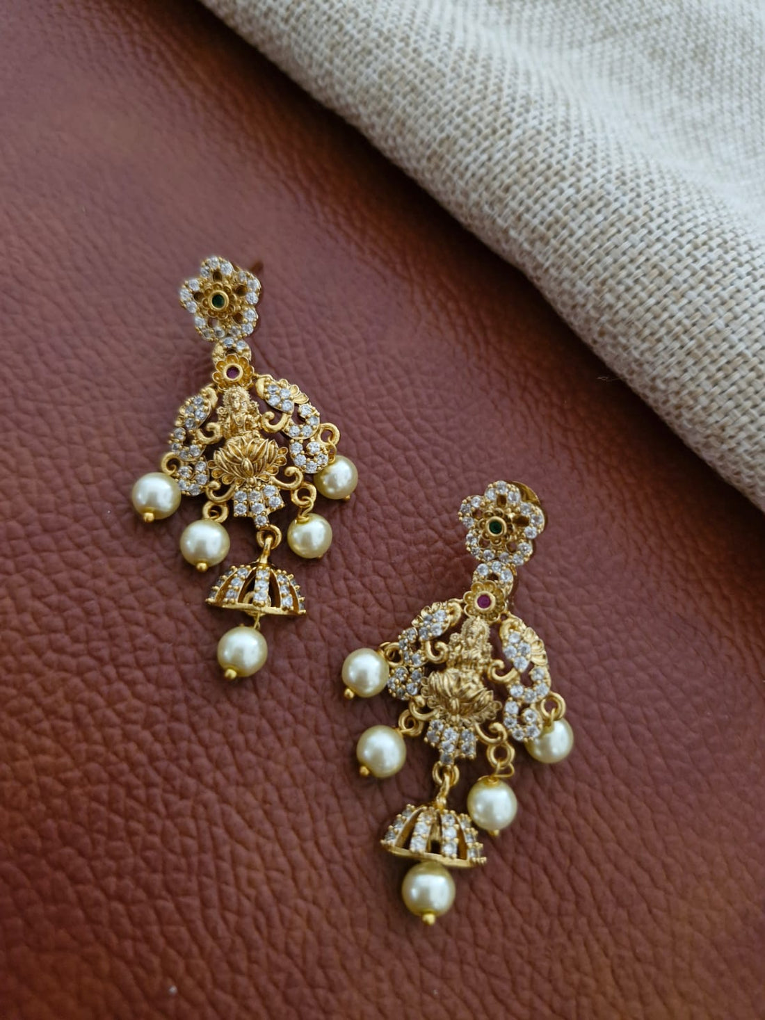 Temple Gold Lakshmi Pendant & Coin Chain Set
