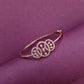 Rose Gold-Tone Interlocking Circle American Diamond Bangle