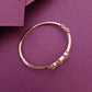 Rose Gold-Tone Interlocking Circle American Diamond Bangle