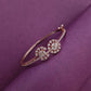 Rose Gold-Tone Twin Floral American Diamond Bracelet