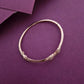 Rose Gold-Tone Twin Floral American Diamond Bracelet