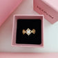 Geometric Rhombus Crystal Statement Ring