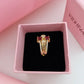 Royal Imperial Ruby & American Diamond 18K Gold-Plated Statement Ring