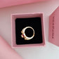 Royal Imperial Ruby & American Diamond 18K Gold-Plated Statement Ring