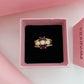 Royal Imperial Ruby & American Diamond 18K Gold-Plated Statement Ring