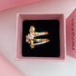 Royal Heart & Teardrop Multi-Band Statement Ring