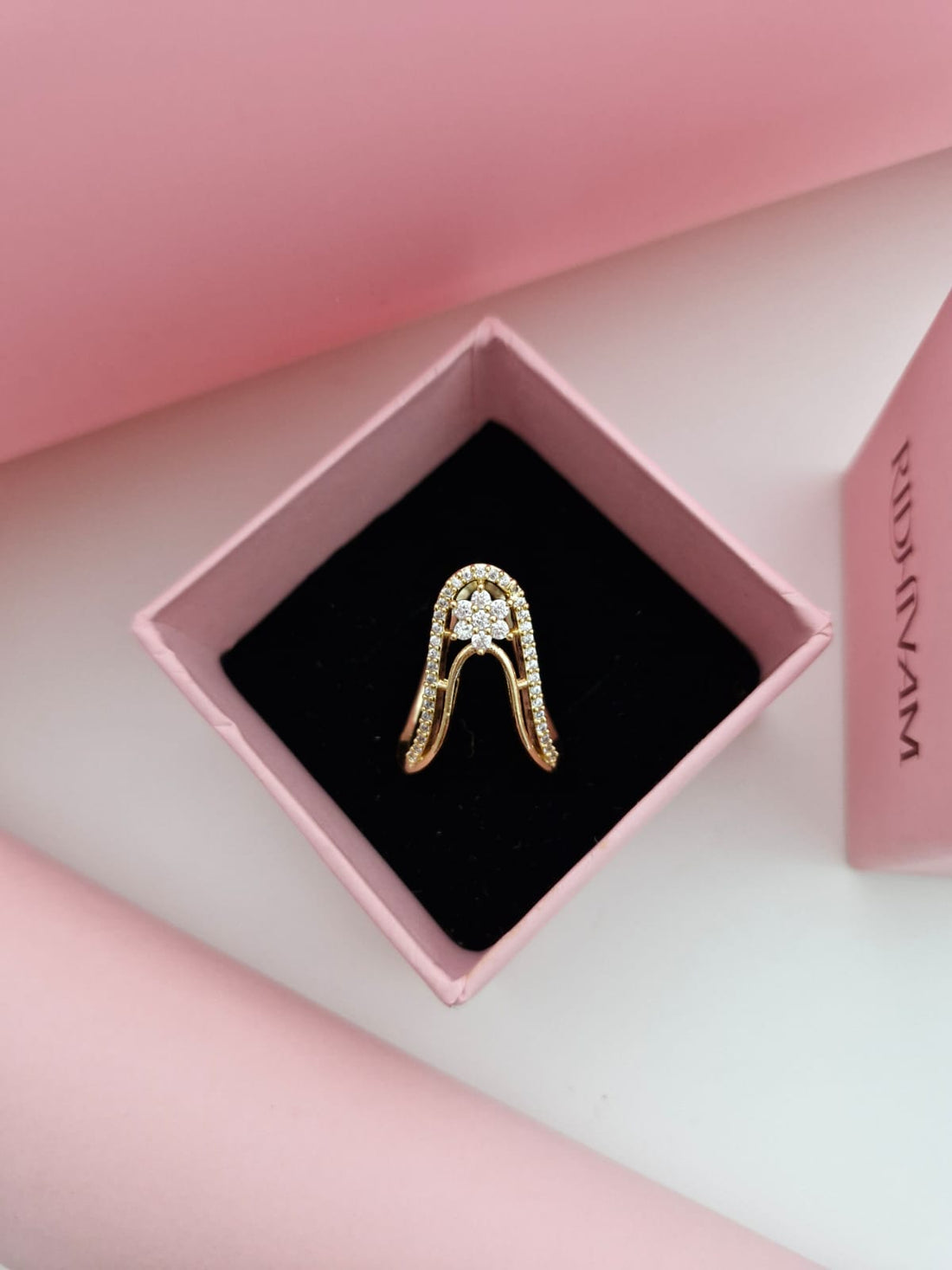 Royal Floral Arch Adjustable Ring (18K Gold Plated)