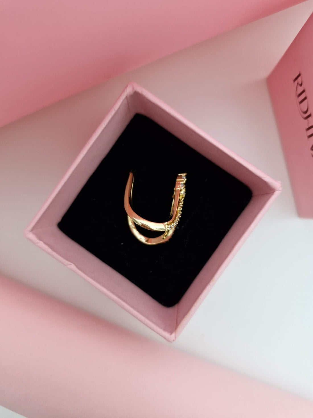 Royal Sunburst Arch Adjustable Ring (18K Gold Plated)