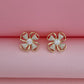 Designer Flower Motif Cubic Zirconia Pendant Set for Women | Gold Plated American Diamond Jewelry Set