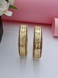 18K Gold Plated Intricate Filigree Kada Bangles 1 Pair Set of 2 for Both Hands