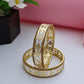 18K Gold Plated Intricate Filigree Kada Bangles 1 Pair Set of 2 for Both Hands