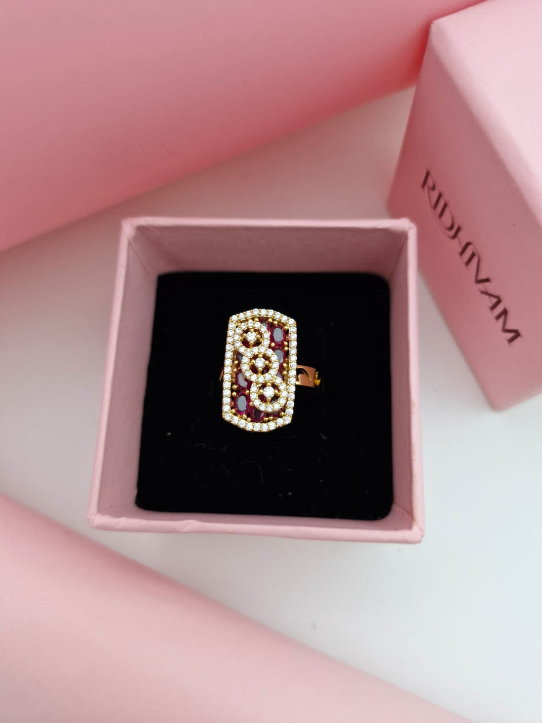 Royal Ruby Filigree Statement Ring