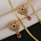 Gold Moti And Diamond Work Pendant Set For Women