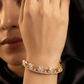 Modern Floating Diamond-Look Floral Bracelet